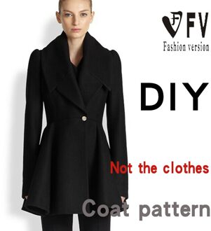 Dames Casual Grote Revers Jas Jas Patroon Kledingstuk Snijden Structuur Tekening BFY-89 Size XS