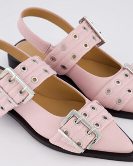 Dames chunky buckle ballerina Roze - 38