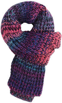 Dames Chunky Gebreide Sjaal (Donkerpaars)