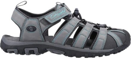 Dames Colesbourne Gerecycleerde Sandalen (Grijs/Turkoois)