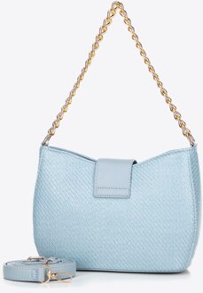 Dames Crossbody Tas, Geweven Blauw, Polypropyleen