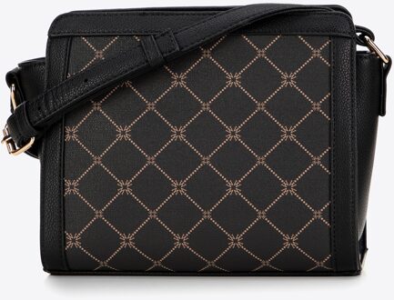 Dames Crossbody Tas in Monogram Zwart Leer