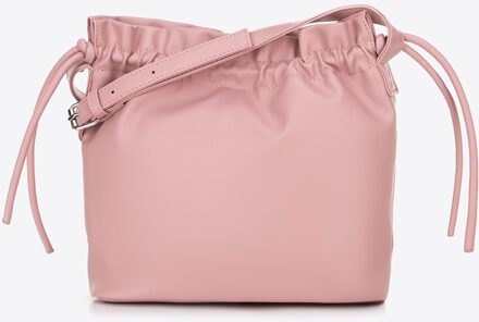 Dames Crossbody Tas met Decoratieve Strikken, Roze, Eco-leer - maat