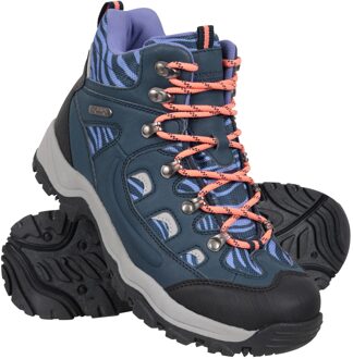 Dames/Dames Adventurer Faux Suede Waterdichte Wandelschoenen met luipaardprint (Marine) Navy - EU 38 / UK 5