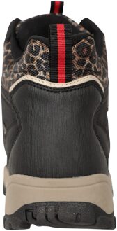 Dames/Dames Adventurer Faux Suede Waterdichte Wandelschoenen met luipaardprint (Zwart) - EU 41 / UK 7.5