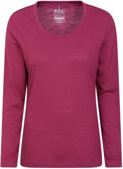 Dames/Dames Agra Slub Top met lange mouwen (Bes) Bessenrood - EU 34 / UK 6