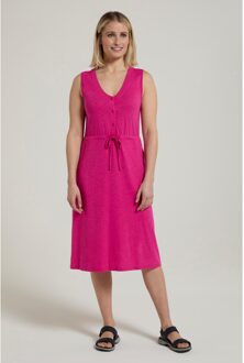 Dames/Dames Bahama's Bloemrijke Mouwloze Jurk (Helder Roze) - maat