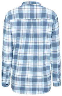 Dames/Dames Balsem Geborsteld Flanellen Longline Shirt (Blauw)