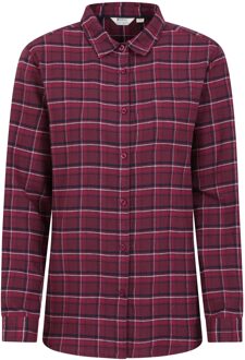 Dames/Dames Balsem Geborsteld Flanellen Longline Shirt (Bourgondië) Bourgogne - EU 38 / UK 10