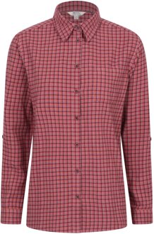 Dames/Dames Balsem Geborsteld Flanellen Longline Shirt (Roest) - EU 38 / UK 10