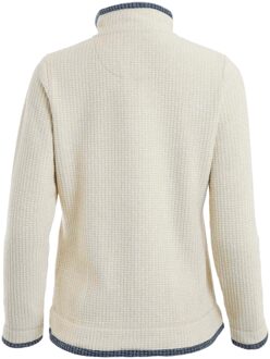 Dames/Dames Beye Grid Eco Friendly Quarter Zip Fleece Top (Ecru)