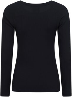 Dames/Dames Carmel Geribbelde Naadloze Thermo Top (Zwart) - S