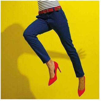 Dames/dames Casual Chino Broek (Marine) Navy - L