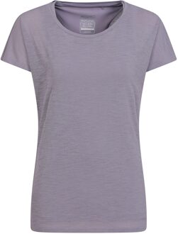 Dames/Dames Dubbel Gelaagd T-Shirt (Paars)