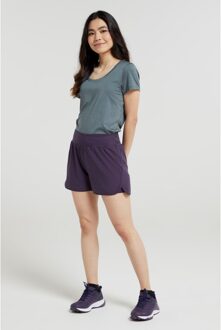 Dames/Dames dubbellaags hardloopshort (Donkerpaars) - EU 32 / UK 4