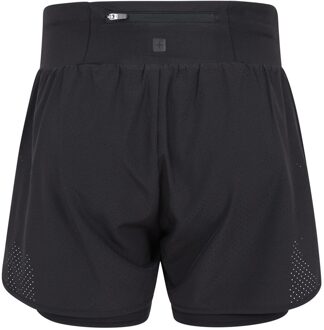 Dames/Dames dubbellaags hardloopshort (Zwart) - EU 34 / UK 6