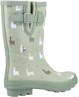 Dames/Dames Farmyard Alpaca Mid Calf Wellington Boots (Groen)