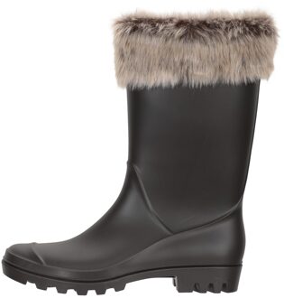 Dames/Dames Faux Fur Gevoerde Wellington Laarzen (Beige) Groen - EU 38 / UK 5