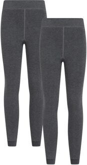 Dames/Dames Fleece Gevoerde Thermische Legging (Set van 2) (Houtskool)