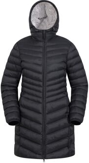 Dames/Dames Florence gewatteerde jas met imitatiebontvoering (Zwart)