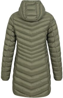 Dames/Dames Florence lange gewatteerde jas (Khaki) - maat EU 34 / UK 6 Kaki