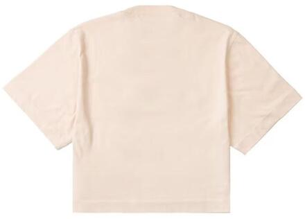 Dames/Dames Geborduurd Logo Crop T-shirt (Roze) - maat M