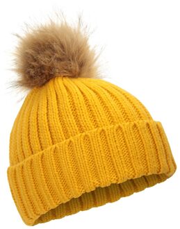 Dames/Dames Geneva Borg gevoerde muts (Geel)