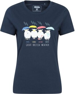 Dames/Dames Groot Brits Weer T-Shirt (Marine) Navy - EU 38 / UK 10
