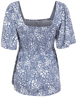 Dames/Dames Hydra Shirred Top (Donkerblauw) - EU 36 / UK 8