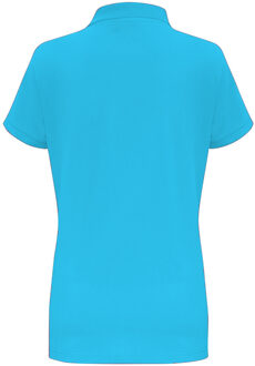 Dames/Dames Korte Mouwen Contrast Poloshirt (Turquoise/ Rood) - XL