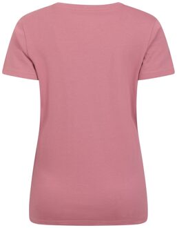 Dames/Dames Landschap Biologisch T-shirt (Donkerroze)