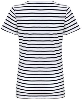 Dames/dames Mariniere Kustshirt met korte mouwen (Wit/Zwaar) - XS