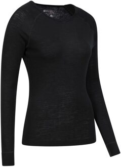 Dames/Dames Merino Wol Ronde Hals Base Layer Top (Set van 2) (Zwart) - EU 38 / UK 10