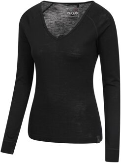 Dames/Dames Merino Wol V Hals Top (Zwart) - EU 42 / UK 14