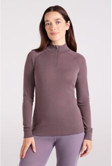 Dames/Dames Merino Wol Zip Hals Thermo Top (Bruin) - EU 42 / UK 14