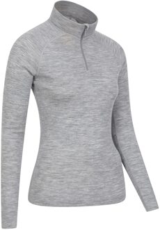 Dames/Dames Merino Wol Zip Hals Thermo Top (Grijs) - EU 42 / UK 14