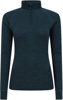 Dames/Dames Merino Wol Zip Hals Thermo Top (Teal) Groenblauw - EU 38 / UK 10