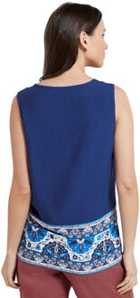 Dames/Dames Orchidee Bloemen Vest Top (Middernacht) - maat Navy