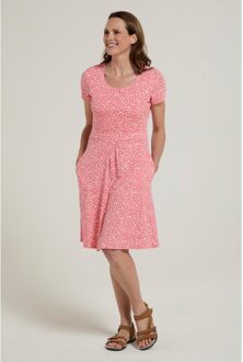 Dames/Dames Orchidee Zeeschelpen UV-bescherming Midi Dress (Rood)