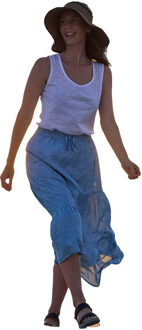 Dames/Dames Palermo tierende midirok (Maisblauw) - EU 44 / UK 16