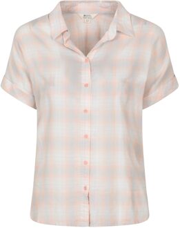 Dames/Dames Palm Geruit Relaxed Fit Overhemd (Lichtroze) - EU 46 / UK 18