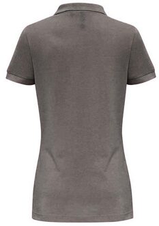 Dames/dames Poloshirt met korte mouwen en effen mouwen (Houtskool)