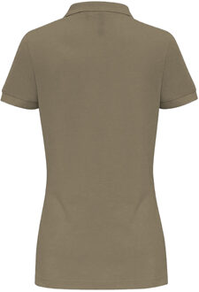 Dames/dames Poloshirt met korte mouwen en effen mouwen (Khaki) - maat Kaki
