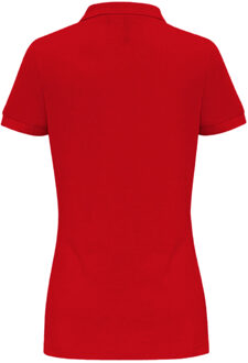 Dames/dames Poloshirt met korte mouwen en effen mouwen (Rood) - XL