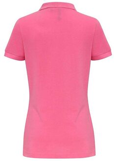 Dames/dames Poloshirt met korte mouwen en effen mouwen (Roze Anjer) - maat L