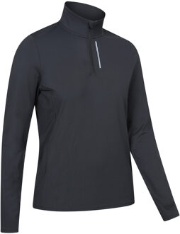 Dames/Dames React Quarter Zip Midlayer (Zwart)