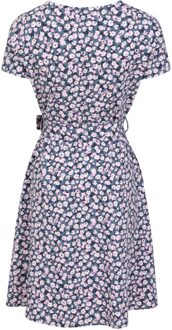 Dames/Dames Santorini Floral Jersey Wrap Dress (Grijs)