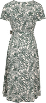Dames/Dames Santorini Floral Wrap Midi Dress (Kaki Groen) - maat