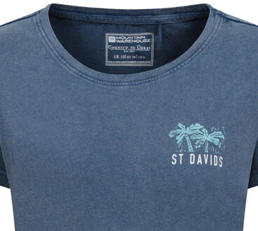 Dames/Dames St Davids Bedrukt Biologisch T-shirt (Blauw) - maat