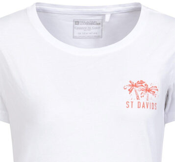Dames/Dames St Davids Bedrukt Biologisch T-shirt (Wit) - EU 46 / UK 18